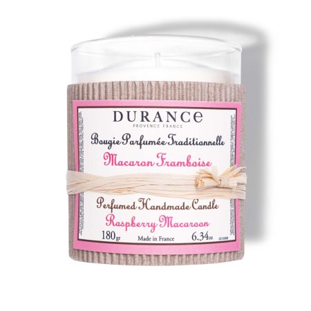 Bougie 180g Macaron Framboise Ombre